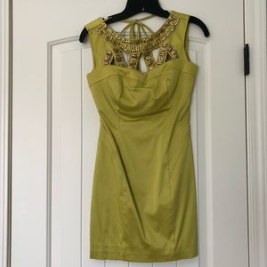 XOXO Citron Beaded Neckline Dress- sz 0